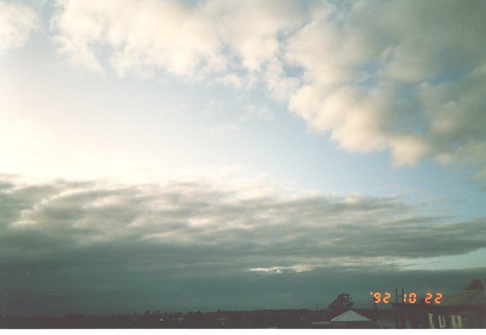 stratocumulus stratocumulus_cloud : Schofields, NSW   22 October 1992