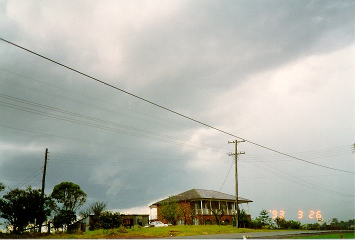 cumulonimbus thunderstorm_base : Schofields, NSW   26 March 1993