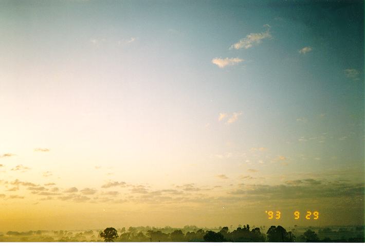 altocumulus castellanus : Schofields, NSW   29 September 1993