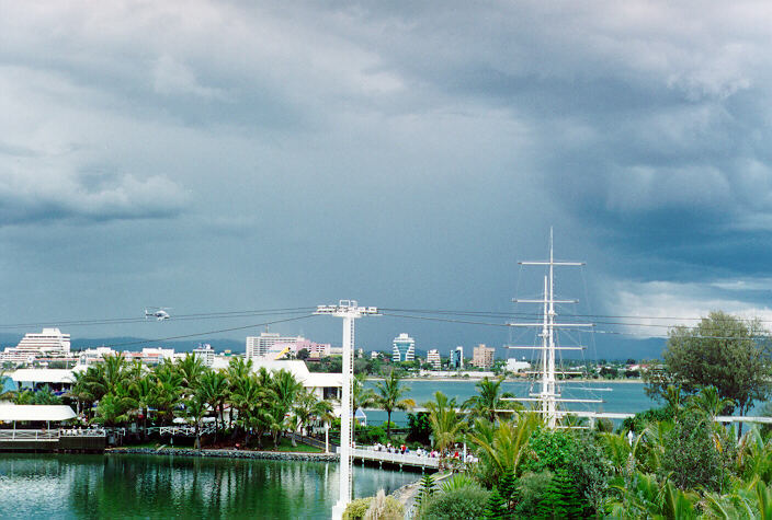 cumulonimbus thunderstorm_base : Gold Coast, QLD   5 October 1993