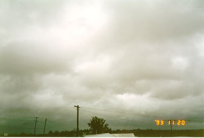 stratus stratus_cloud : Schofields, NSW   20 November 1993