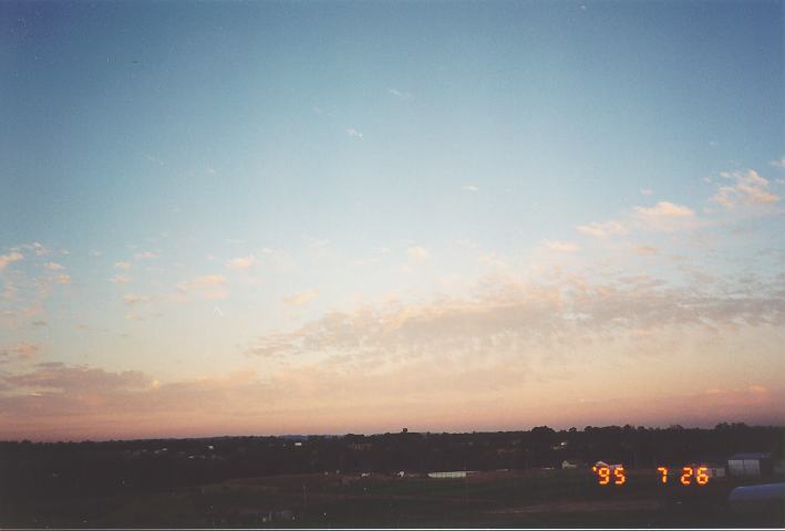 altocumulus castellanus : Schofields, NSW   26 July 1995