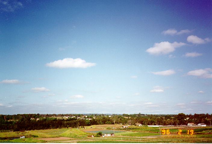 cumulus humilis : Schofields, NSW   19 February 1996