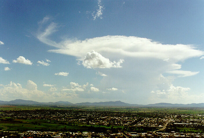 thunderstorm cumulonimbus_incus : Tamworth, NSW   22 December 1997