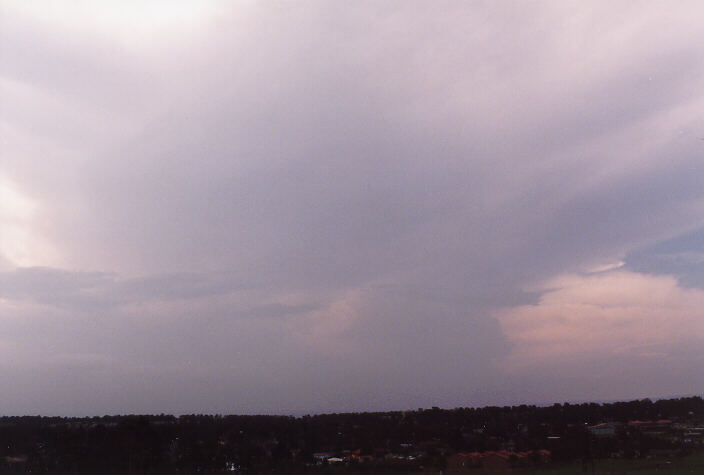 anvil thunderstorm_anvils : Rooty Hill, NSW   4 February 1998