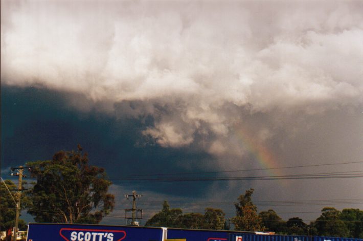 cumulonimbus thunderstorm_base : The Cross Roads, NSW   13 November 1998