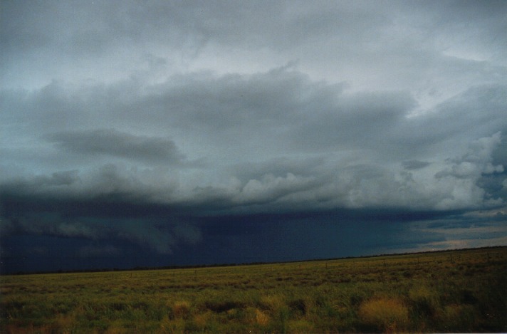 cumulonimbus thunderstorm_base : S of Cunumulla, Qld   27 November 1999