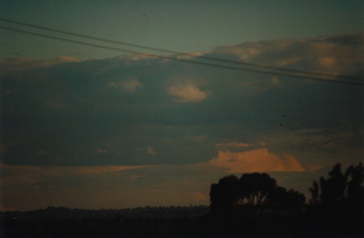 thunderstorm cumulonimbus_incus : Schofields, NSW   21 April 2000