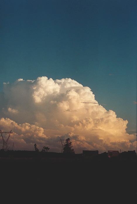 thunderstorm cumulonimbus_calvus : S of Port Macquarie, NSW   5 November 2000