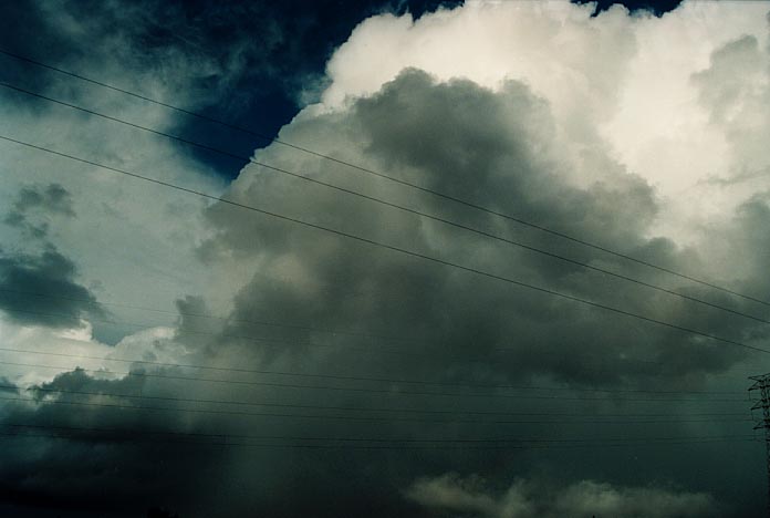 cumulonimbus thunderstorm_base : W of Chinchilla, Qld   20 November 2000