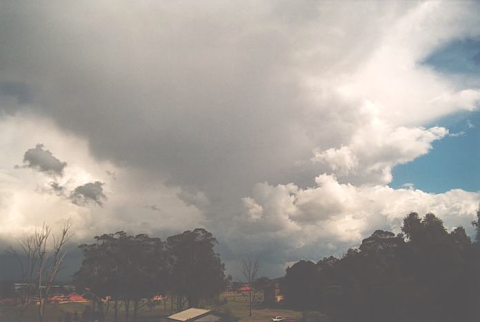 cumulonimbus thunderstorm_base : Evans High Blacktown, NSW   12 September 2001