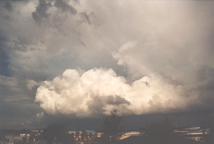 cumulonimbus thunderstorm_base : Evans High Blacktown, NSW   12 September 2001