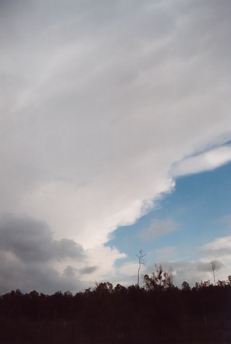 anvil thunderstorm_anvils : Raymond Terrace, NSW   11 November 2001