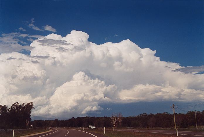 thunderstorm cumulonimbus_incus : F3 Freeway near Toronto, NSW   8 February 2002