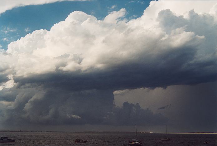 cumulonimbus thunderstorm_base : Port Stephens, NSW   8 February 2002