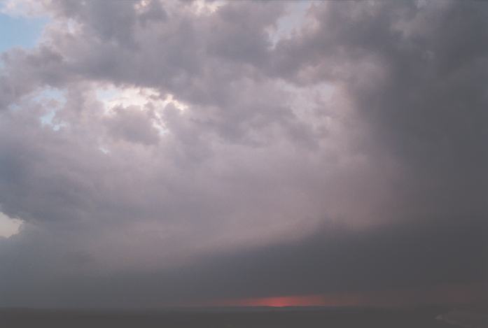 cumulonimbus thunderstorm_base : near Waldo, Kansas, USA   22 May 2002