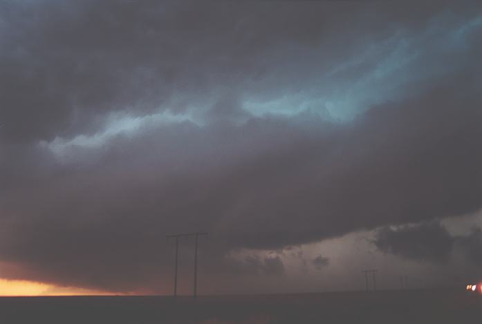 cumulonimbus thunderstorm_base : near Chillicothe, Texas, USA   24 May 2002