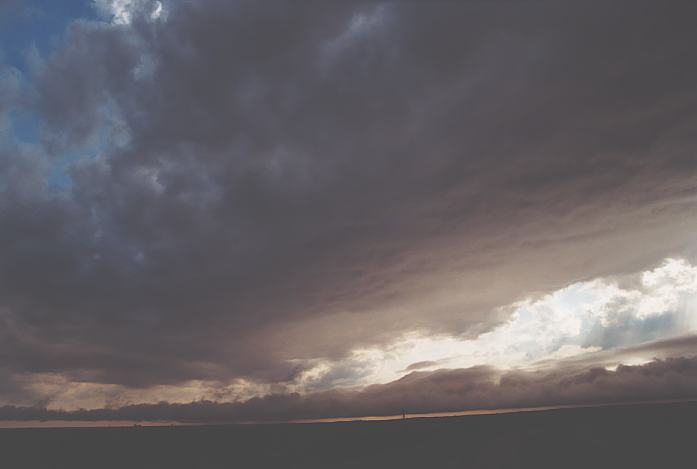 cumulonimbus thunderstorm_base : E of Floydada, Texas, USA   4 June 2002