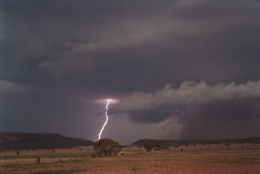 cumulonimbus supercell_thunderstorm : N of Boggabri, NSW   23 December 2002