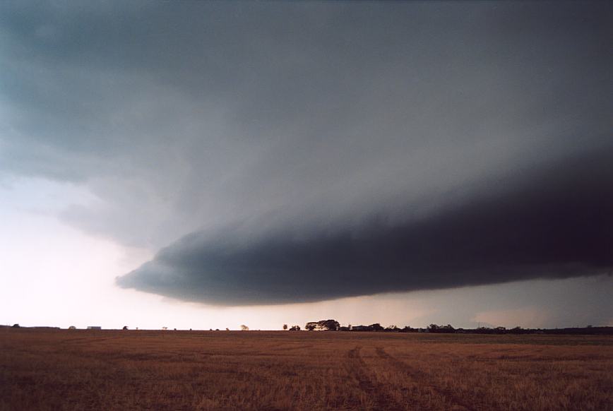 cumulonimbus thunderstorm_base : near Olney, Texas, USA   12 June 2003