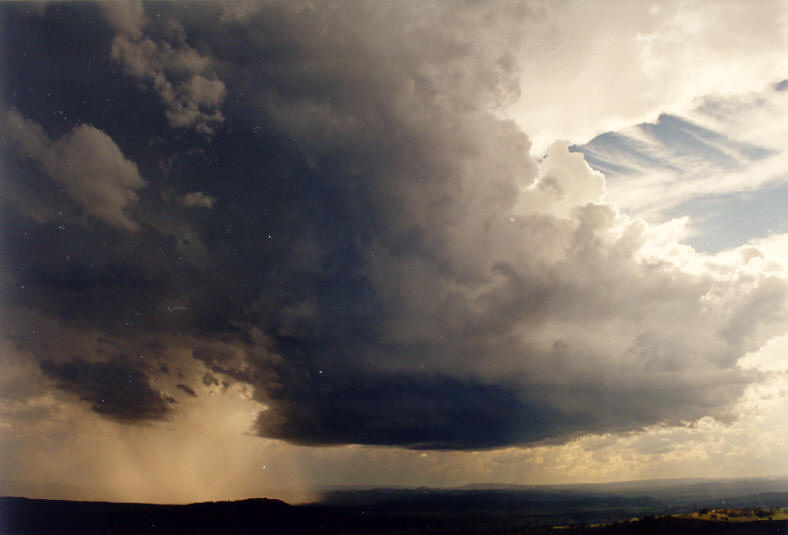 cumulonimbus supercell_thunderstorm : Mallanganee NSW   25 October 2003