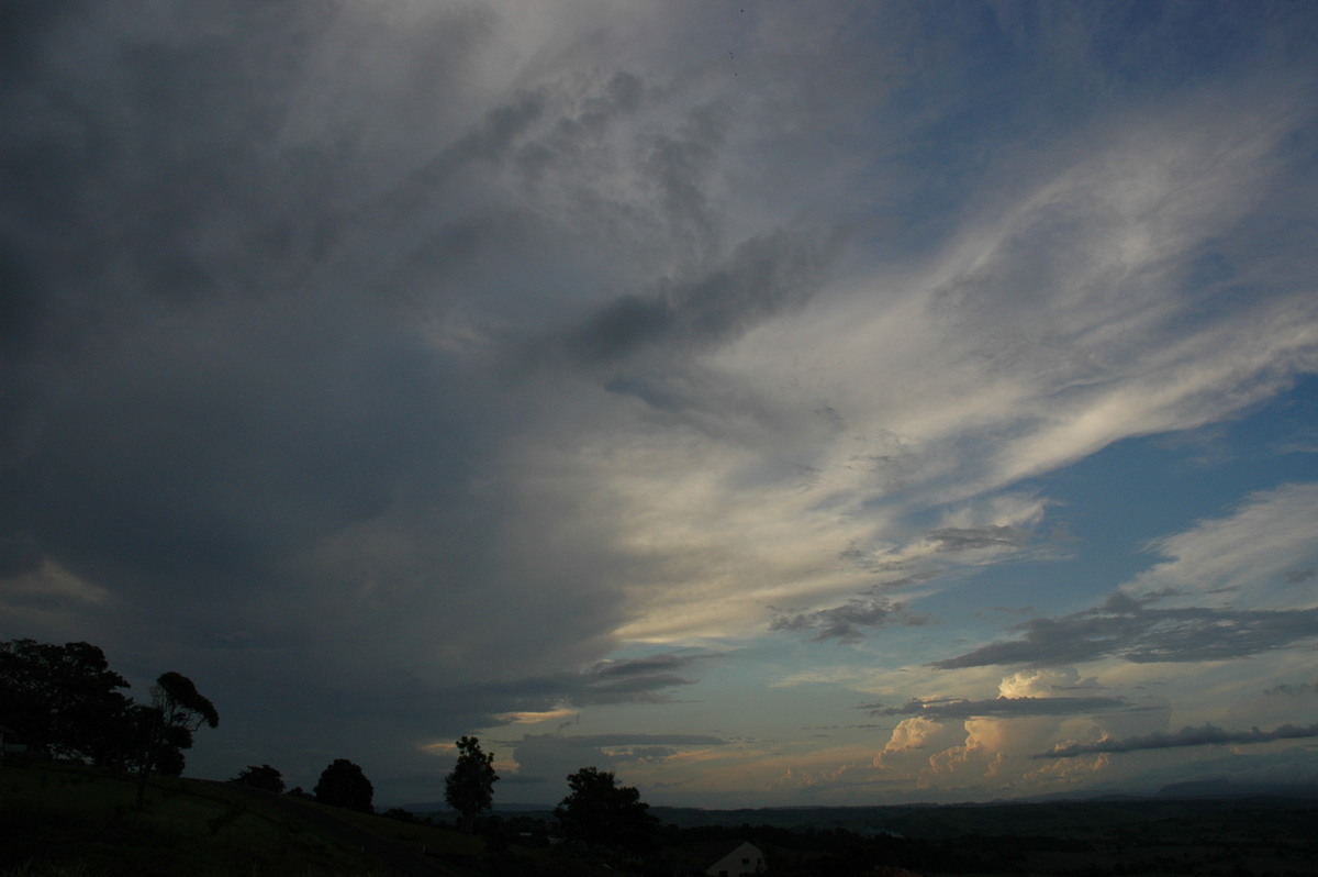 anvil thunderstorm_anvils : McLeans Ridges, NSW   17 February 2005