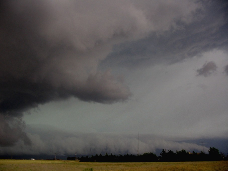 cumulonimbus thunderstorm_base : near Dimmit, Texas, USA   31 May 2005