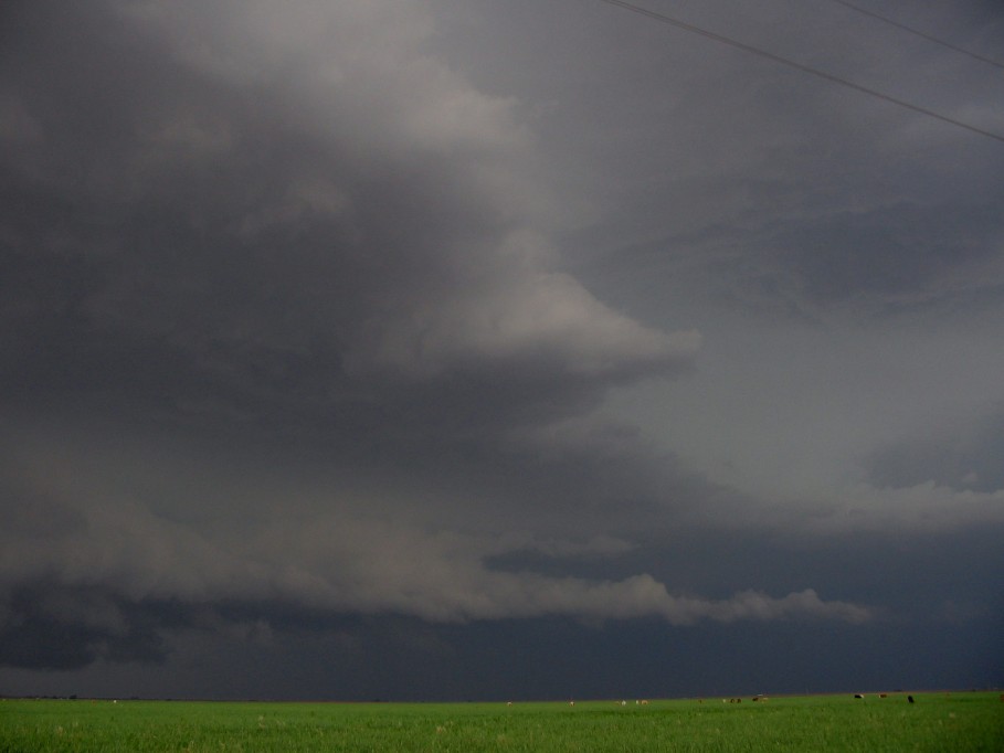 wallcloud thunderstorm_wall_cloud : near Littlefield, Texas, USA   31 May 2005