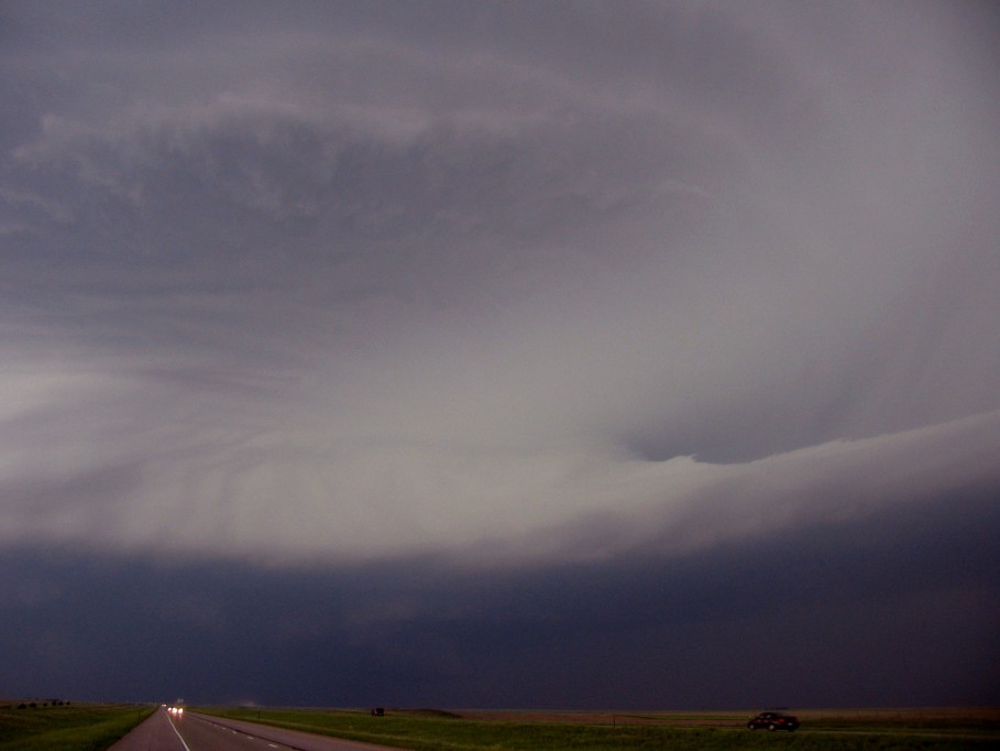 cumulonimbus supercell_thunderstorm : I-70 near Flagler, Colorado, USA   2 June 2005