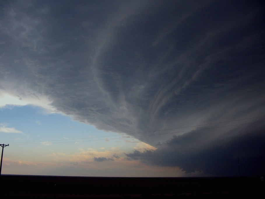 wallcloud thunderstorm_wall_cloud : I-70 near Flagler, Colorado, USA   2 June 2005