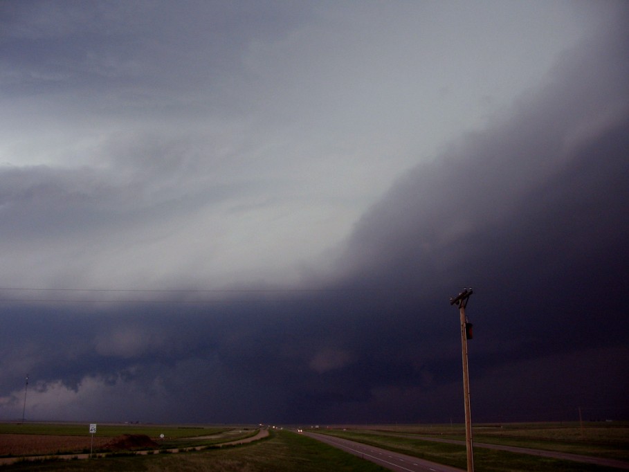 wallcloud thunderstorm_wall_cloud : I-70 near Flagler, Colorado, USA   2 June 2005