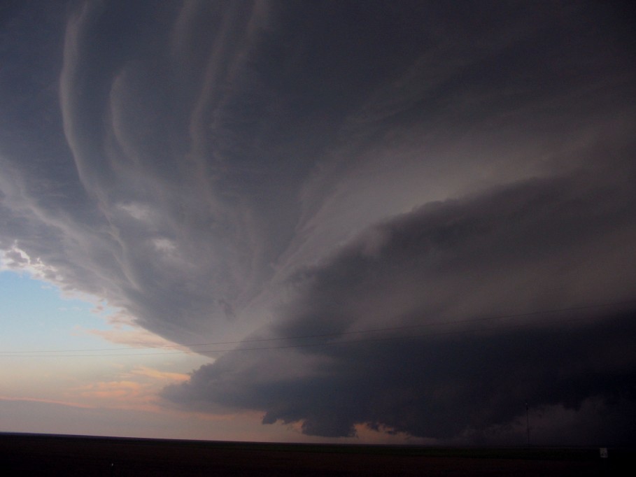 cumulonimbus supercell_thunderstorm : I-70 near Flagler, Colorado, USA   2 June 2005