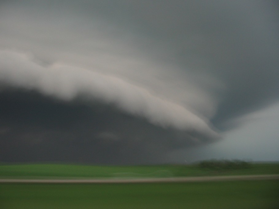 cumulonimbus supercell_thunderstorm : I-90 E of Stamford, South Dakota, USA   7 June 2005