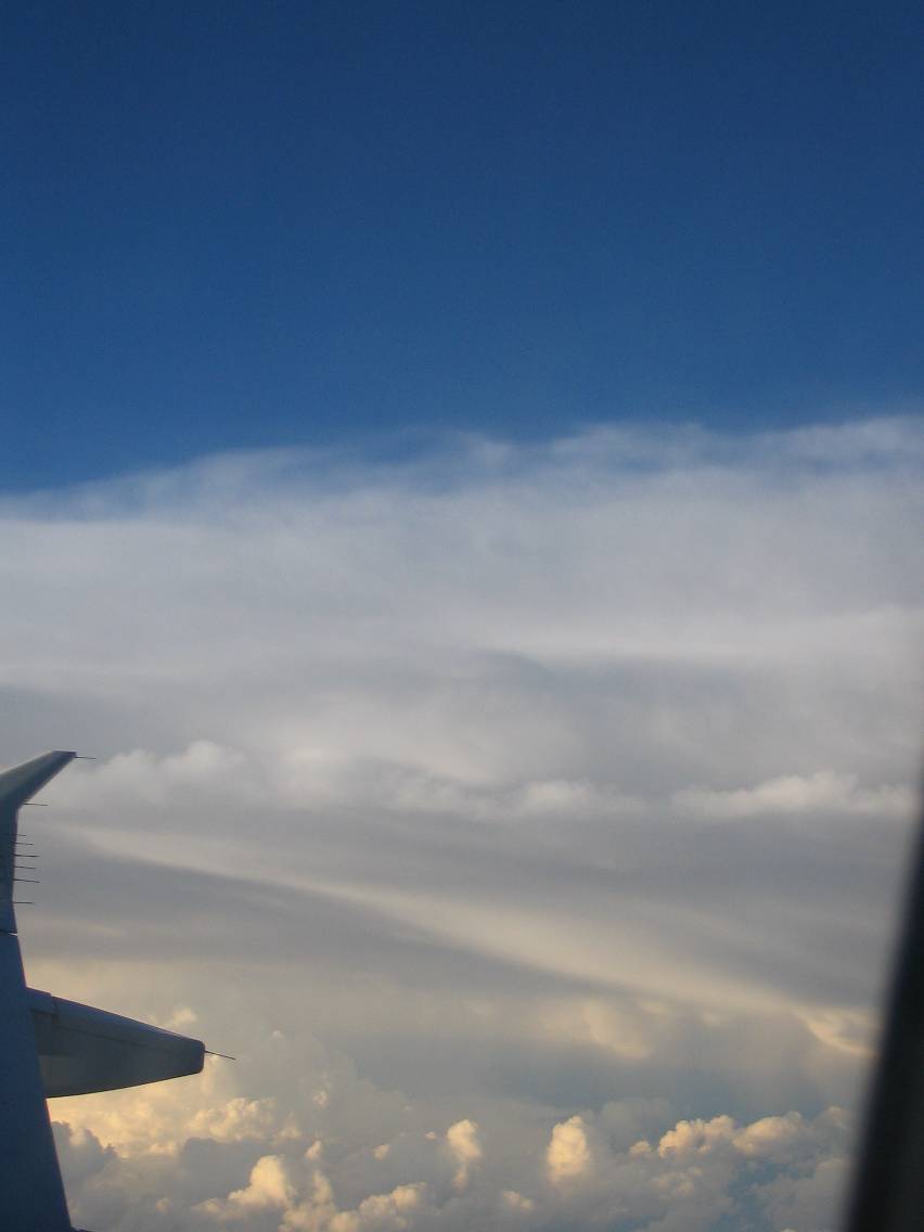 anvil thunderstorm_anvils : above W Texas, USA   9 June 2005