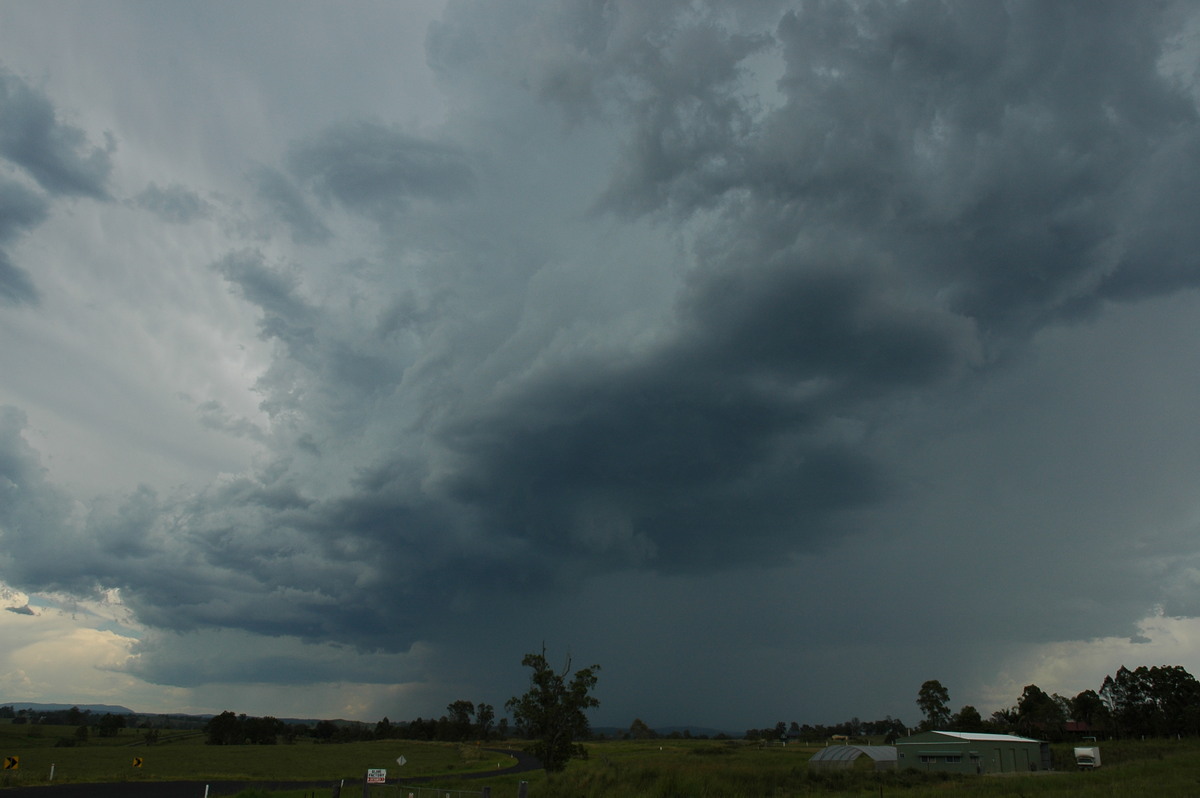 cumulonimbus thunderstorm_base : W of Casino, NSW   20 November 2005