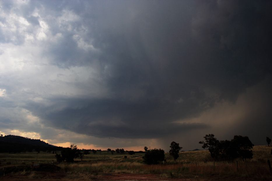 cumulonimbus thunderstorm_base : near Mudgee, NSW   24 January 2006