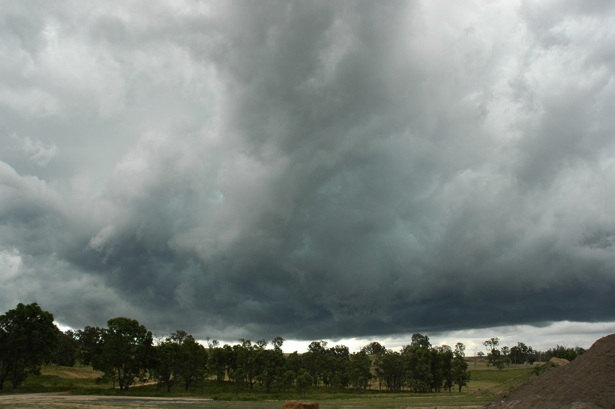 cumulonimbus thunderstorm_base : S of Tenterfield, NSW   4 February 2006