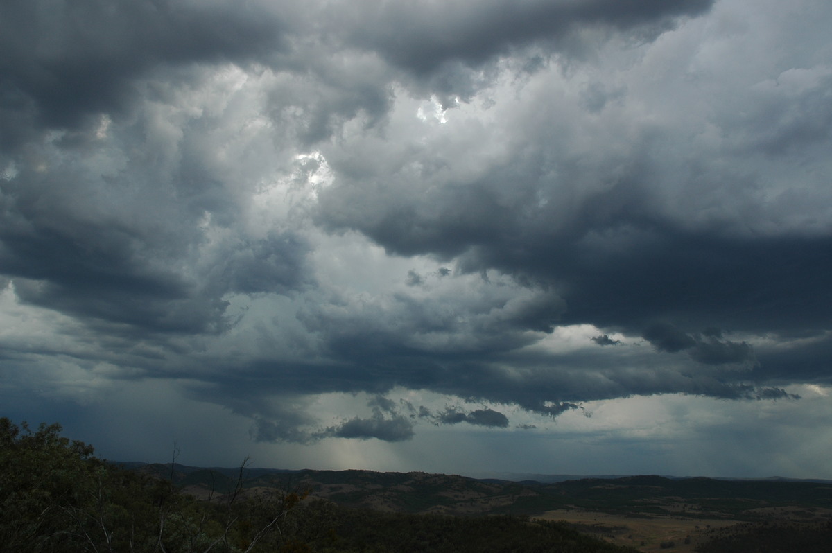 cumulonimbus thunderstorm_base : W of Tenterfield, NSW   4 February 2006