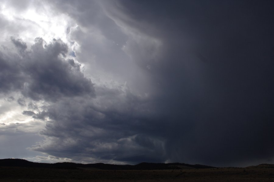 cumulonimbus thunderstorm_base : W of Raton, Colorado, USA   1 June 2006