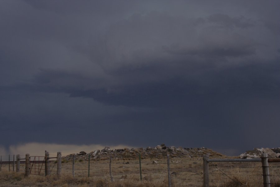 cumulonimbus thunderstorm_base : W of Clayton, Colorado, USA   2 June 2006