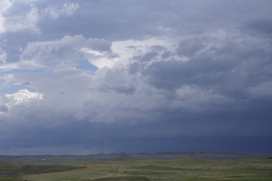 cumulonimbus thunderstorm_base : NW of Newcastle, Wyoming, USA   9 June 2006