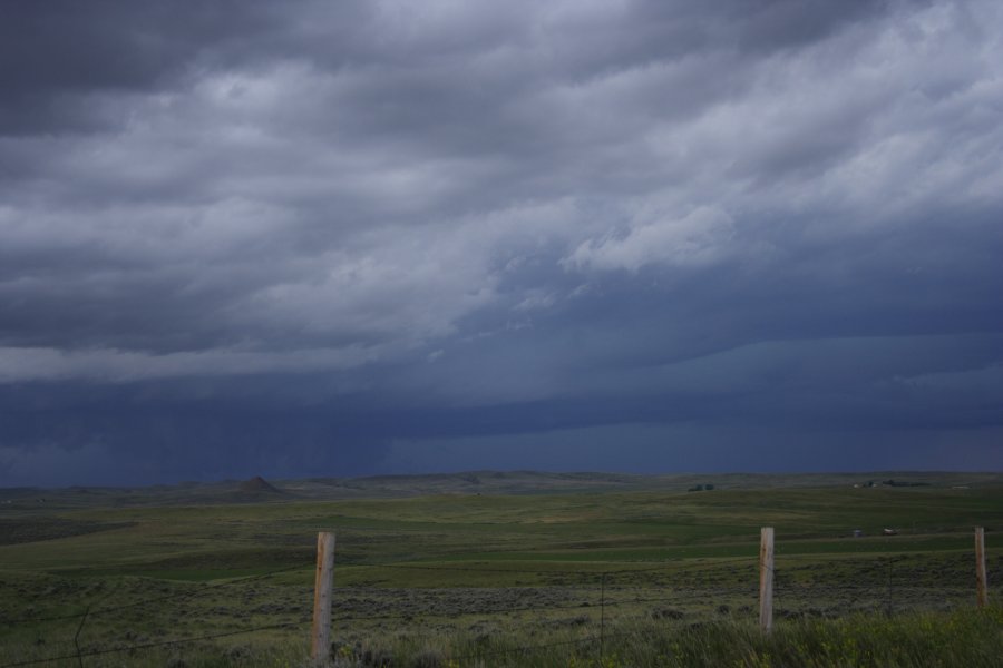 cumulonimbus supercell_thunderstorm : NW of Newcastle, Wyoming, USA   9 June 2006