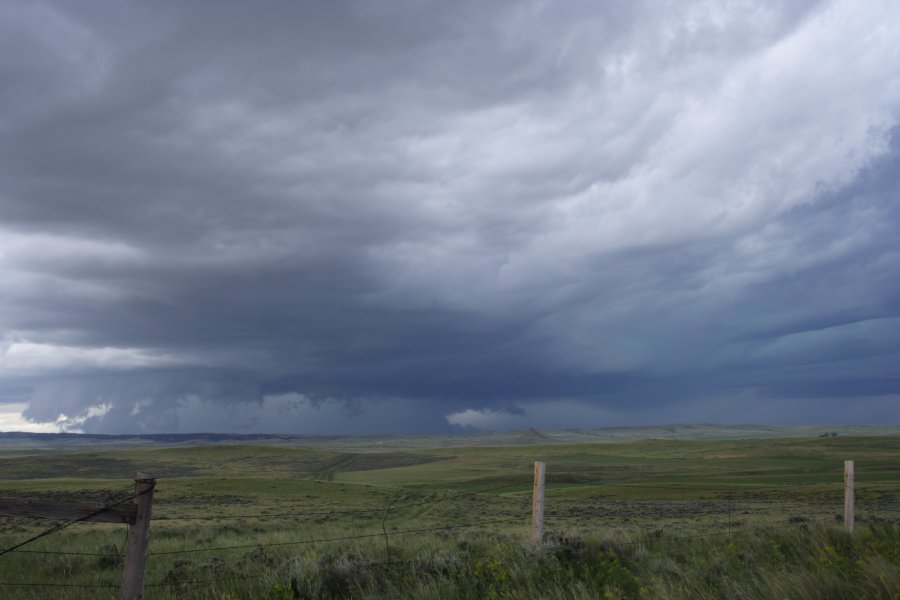 wallcloud thunderstorm_wall_cloud : NW of Newcastle, Wyoming, USA   9 June 2006