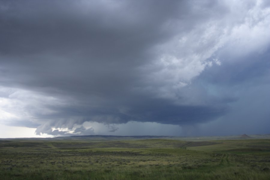 wallcloud thunderstorm_wall_cloud : NW of Newcastle, Wyoming, USA   9 June 2006