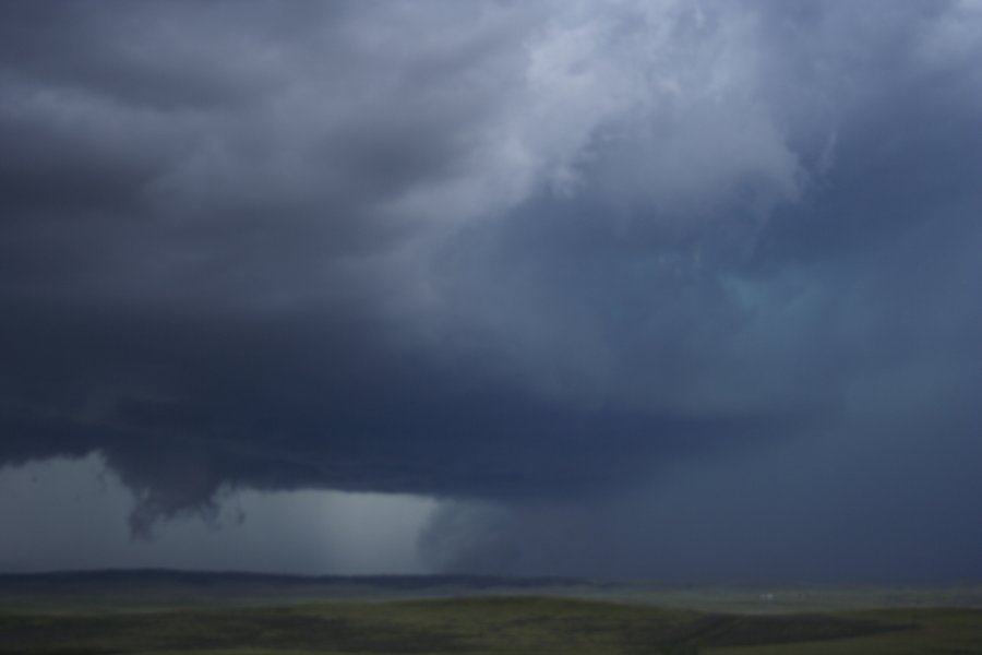 cumulonimbus thunderstorm_base : NW of Newcastle, Wyoming, USA   9 June 2006