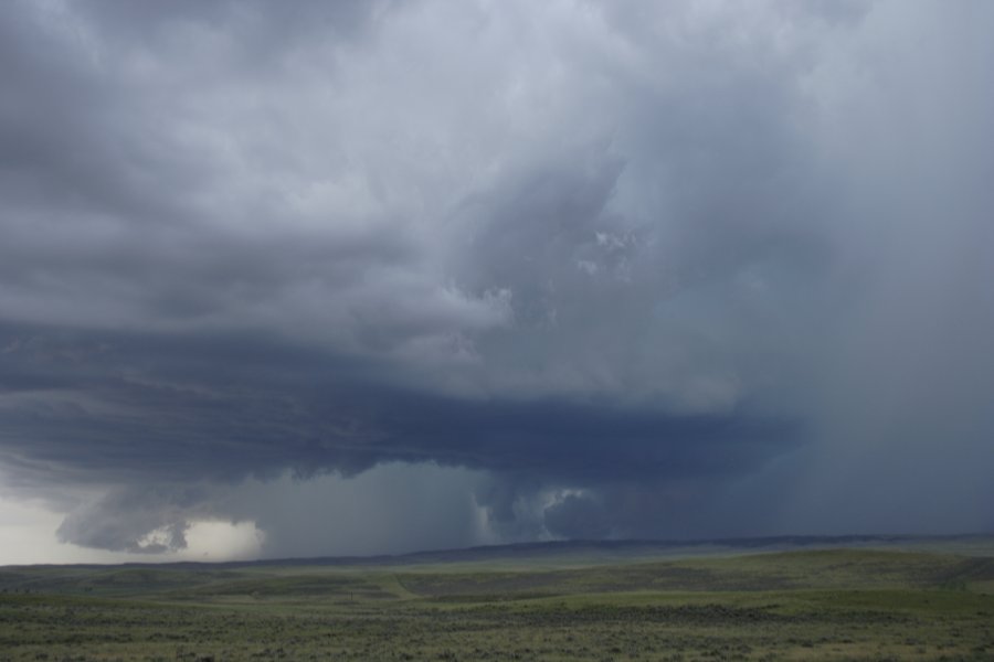 cumulonimbus thunderstorm_base : NW of Newcastle, Wyoming, USA   9 June 2006