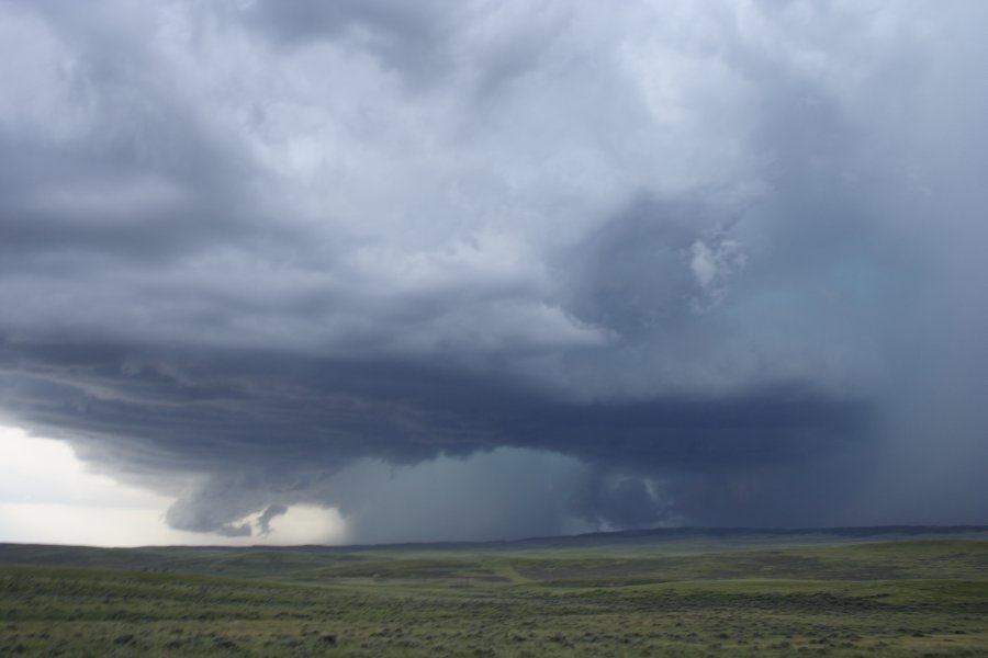 wallcloud thunderstorm_wall_cloud : NW of Newcastle, Wyoming, USA   9 June 2006