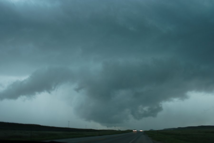 cumulonimbus thunderstorm_base : NW of Newcastle, Wyoming, USA   9 June 2006