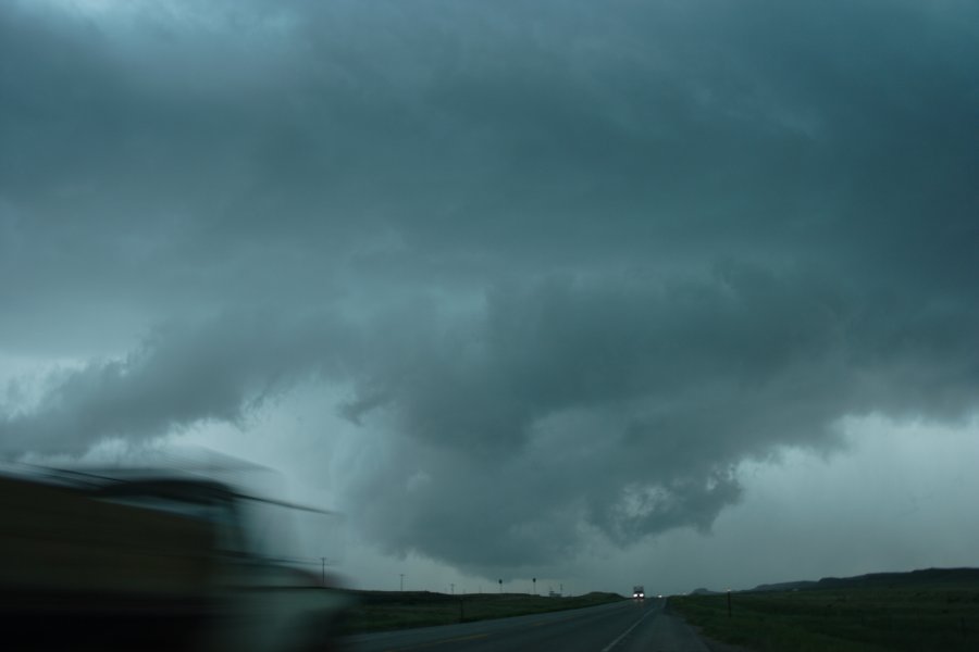 cumulonimbus thunderstorm_base : NW of Newcastle, Wyoming, USA   9 June 2006