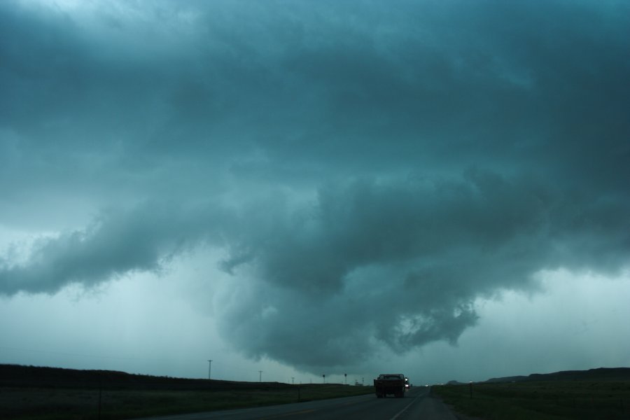 cumulonimbus thunderstorm_base : NW of Newcastle, Wyoming, USA   9 June 2006